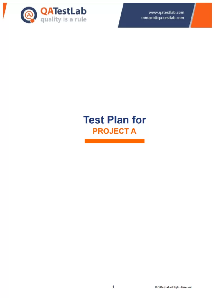 Project Test Plan Template