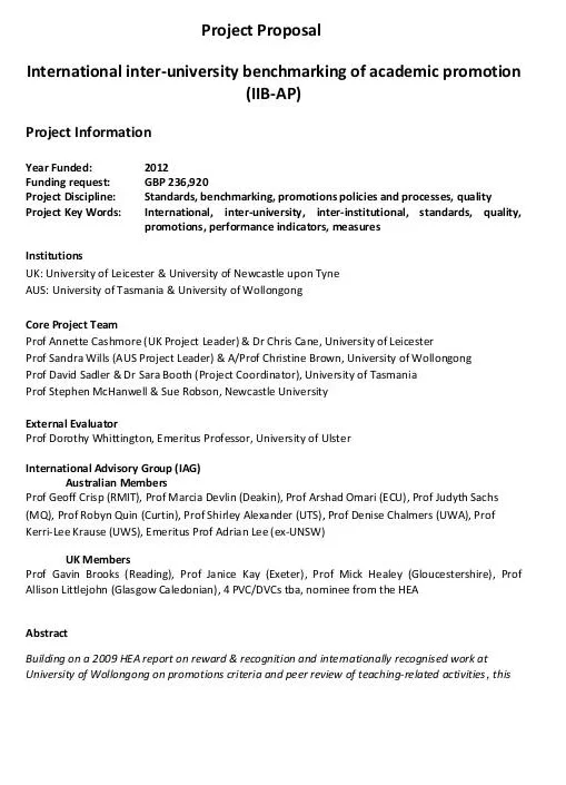 University Project Proposal Template