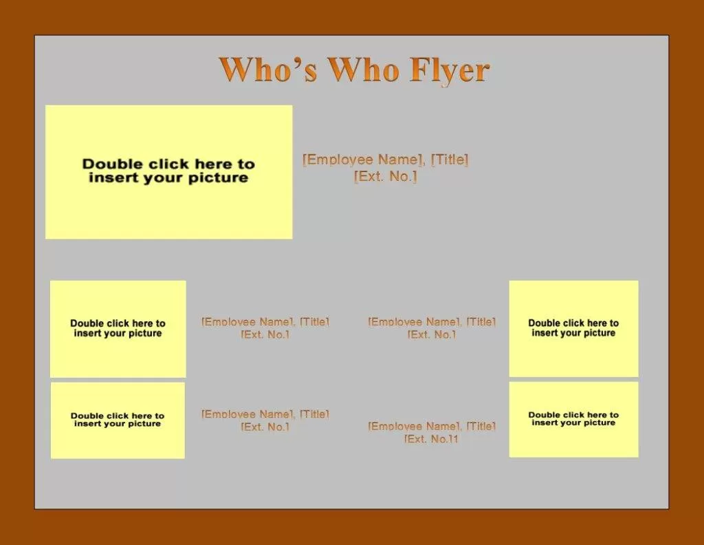 Who's Who Flyer Template