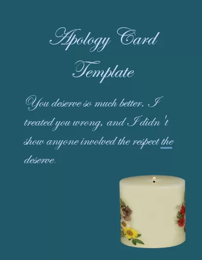 Apology Card Template