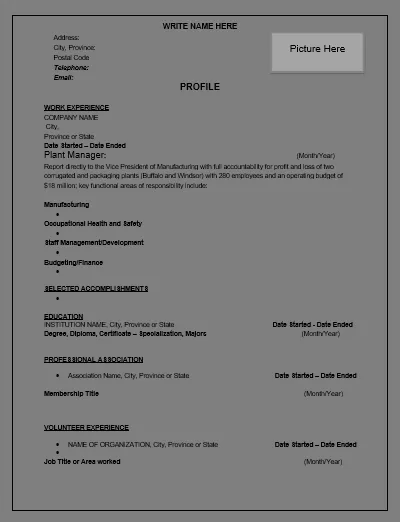 Manufacturing-Resume-Template