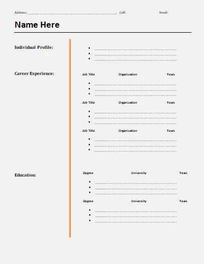 Social Worker Resume Template 3