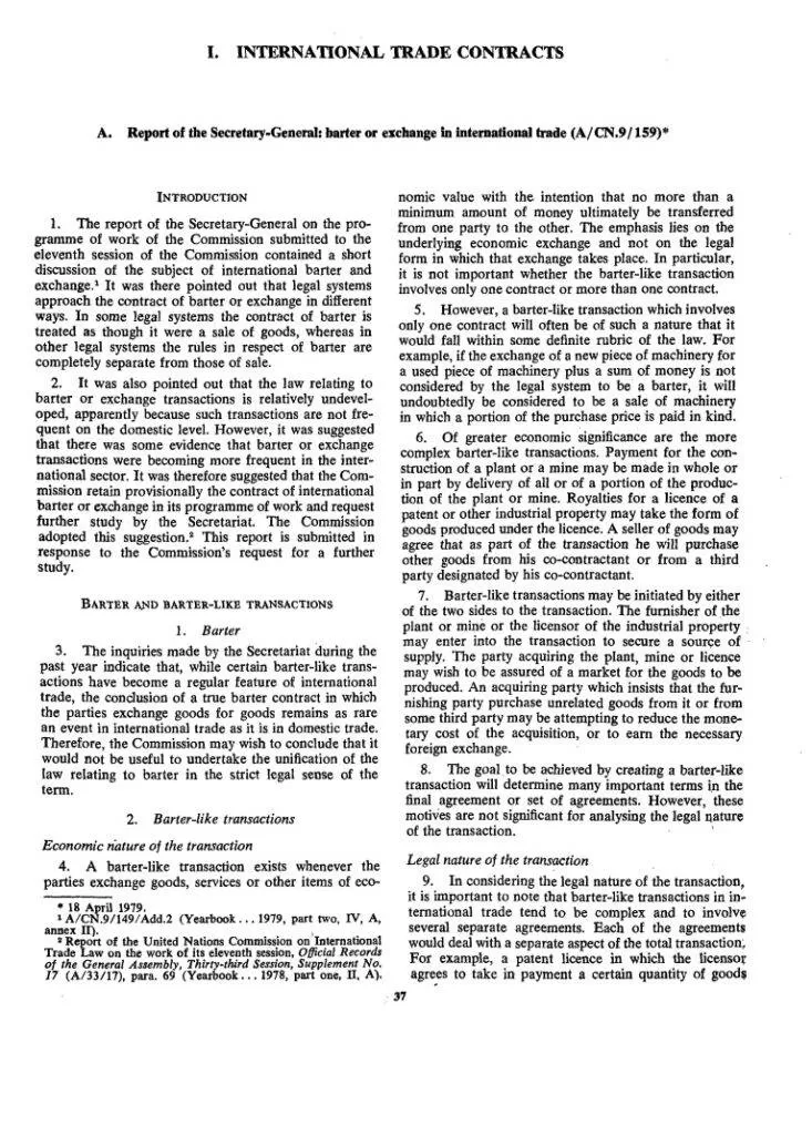 International Trade Contract Template