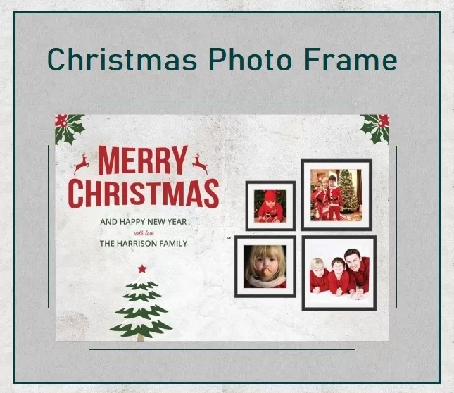 Free Christmas Photo Frame Template