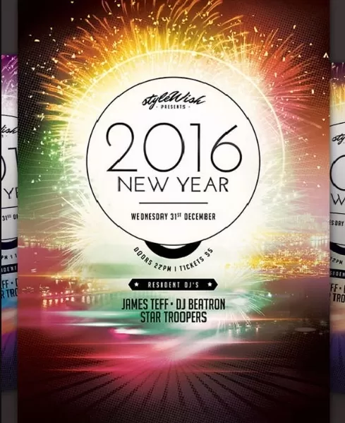 New Year Flyer Design Template