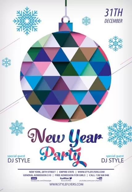 New Year Flyer Layout