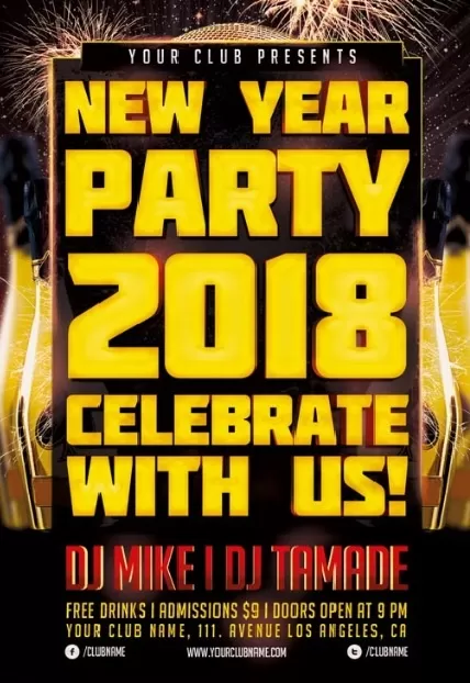 New Year Music Party Flyer