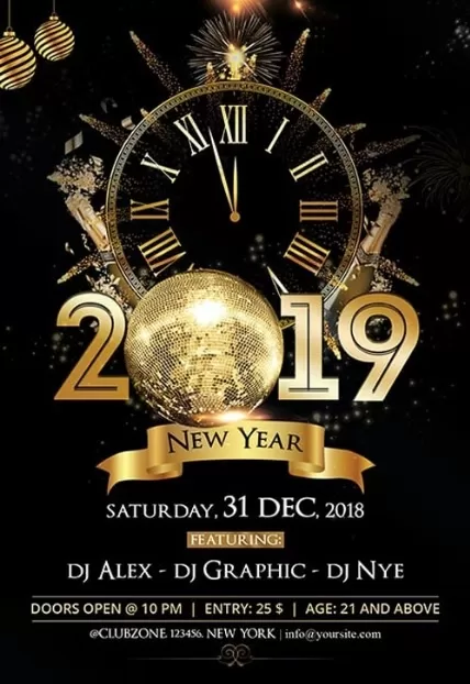 New Year Night Flyer Template