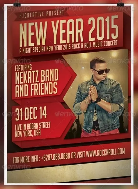 New Year Party Flyer Template