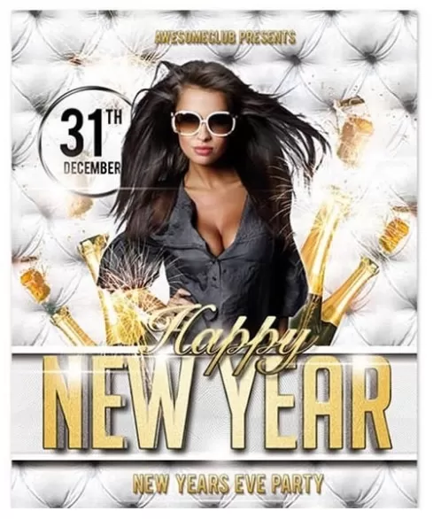 Printable New Year Flyer Template