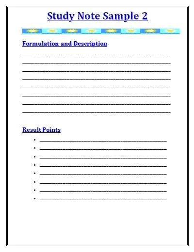 Student Note template