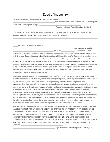 Deed-of-Indemnity-Template