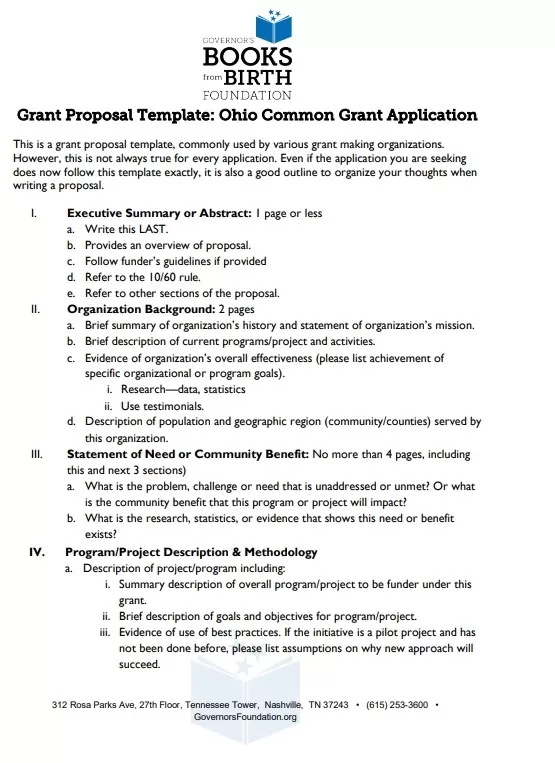 Grant Proposal Application Template