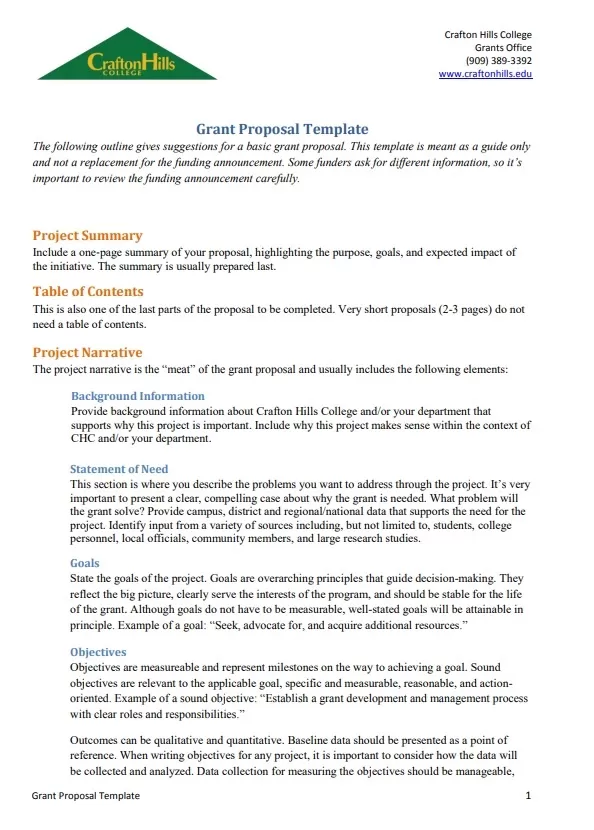 Grant Proposal Example