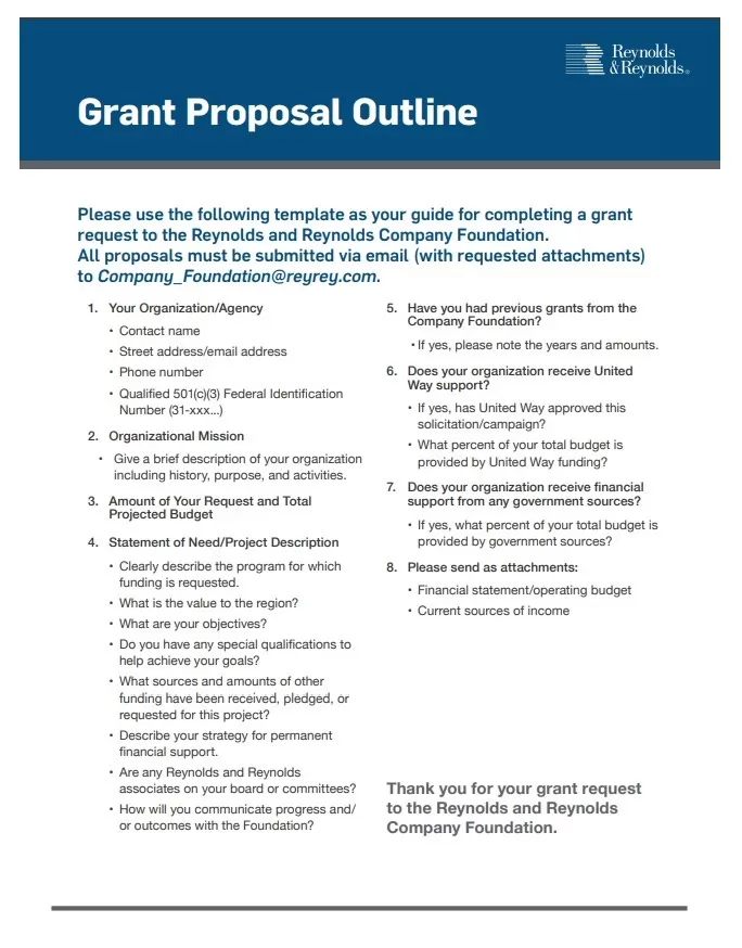 Grant Proposal Format