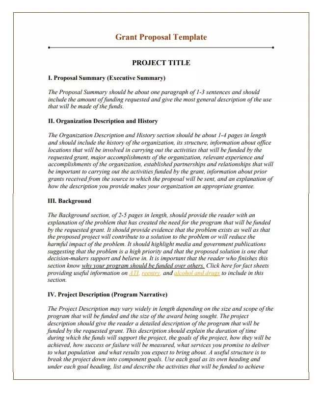 Grant Proposal Template PDF