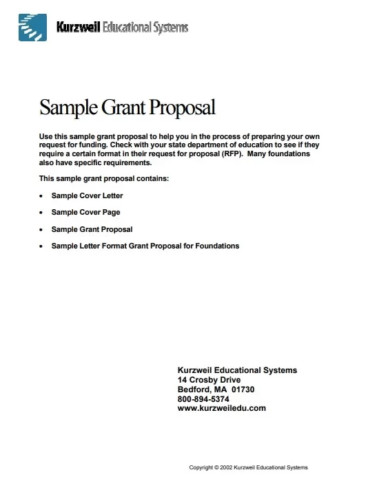 Sample Grant Proposal