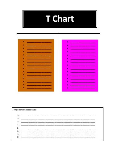 T-Chart Template