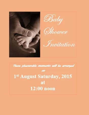 Baby Shower Invitation Template