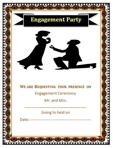 Engagement Ceremony invitation template