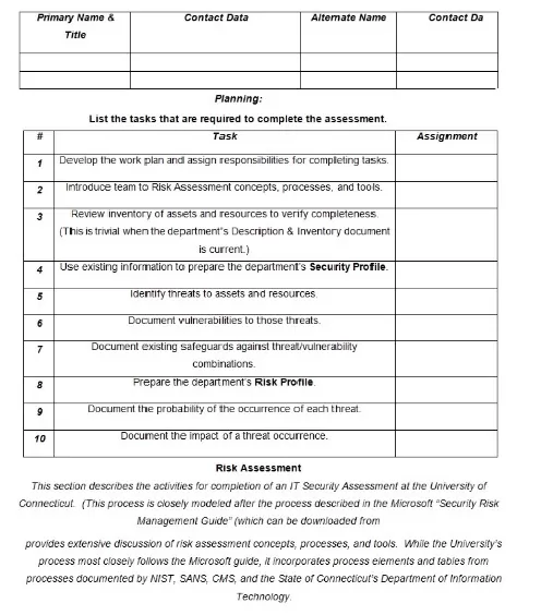 Risk Mitigation Analysis Example