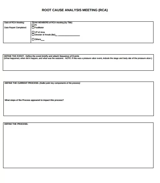 Root Cause Analysis Meeting Template