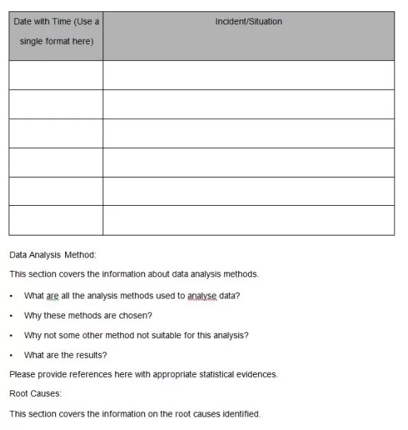 Root Cause Analysis Tools Template