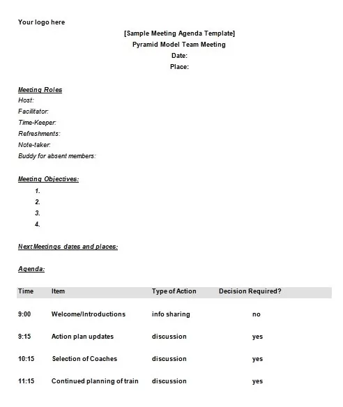 Meeting Schedule Letter Sample