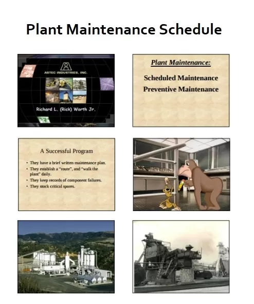 Plant Maintenance Schedule Template