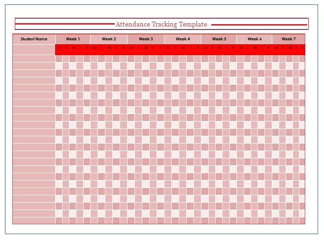 attendance tracking template