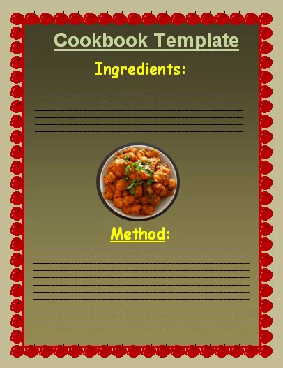 cookbook template