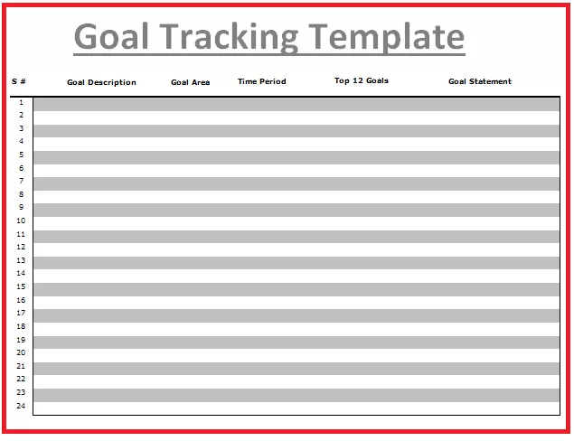 goal tracker template