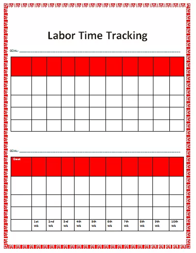 labor time tracked template