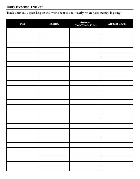 Personal Budget Template PDF