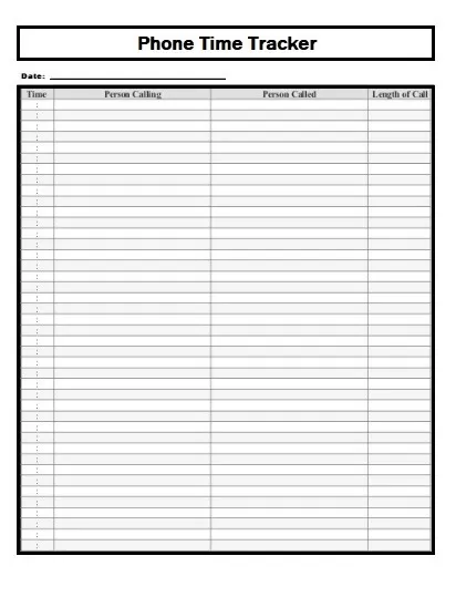 Phone Time Tracker Template