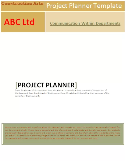 project planning template