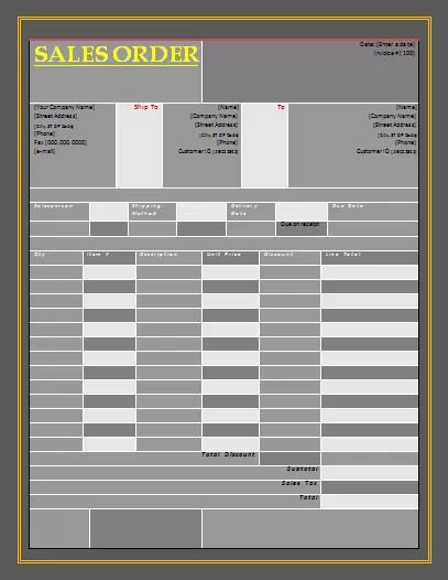 sales order template