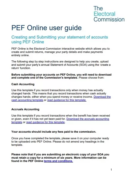 Statement of Accounts Template PDF