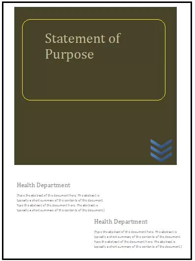 statement of purpose template