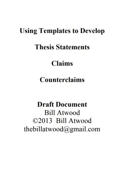 Statement of Thesis Template