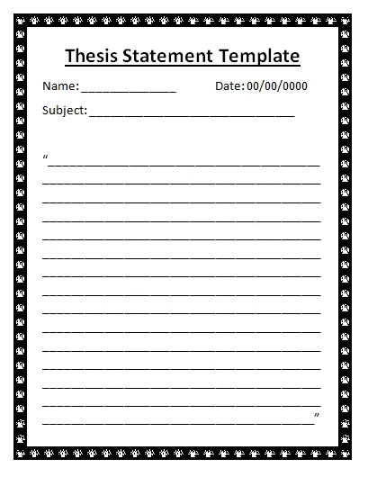 thesis statement template