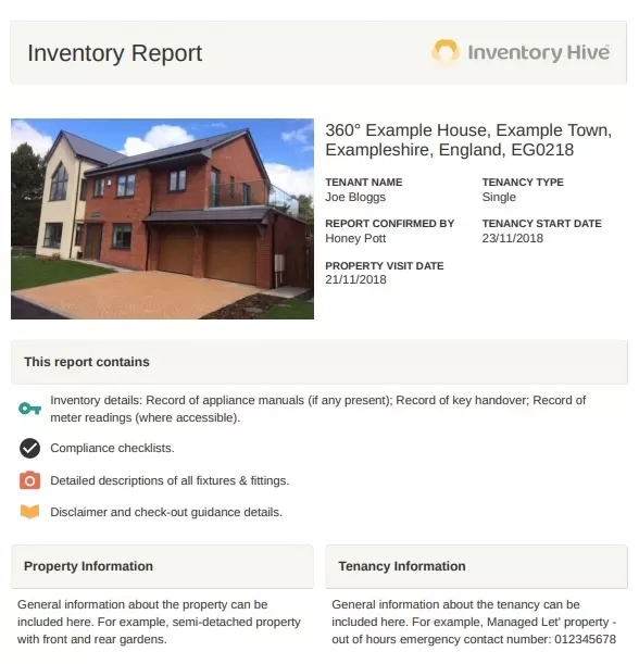 landlord Inventory Report Template