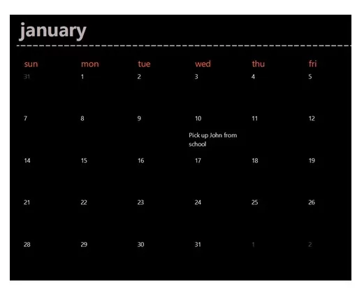 Calendar Template