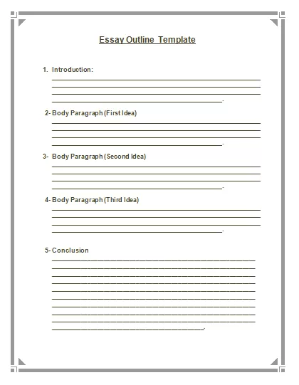 Analytical Essay Outline Template