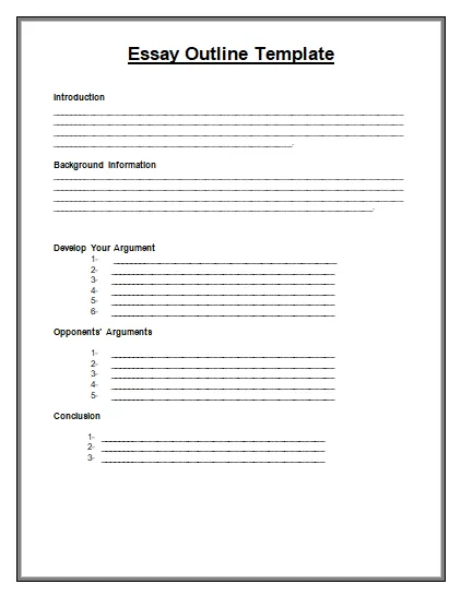 Essay Outline Template