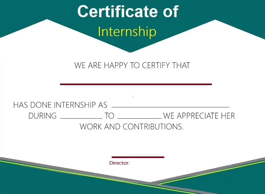 Internship Certificate Sample