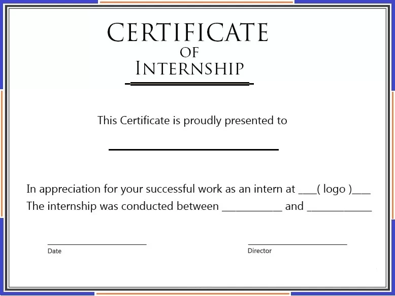 Internship Certificate Example