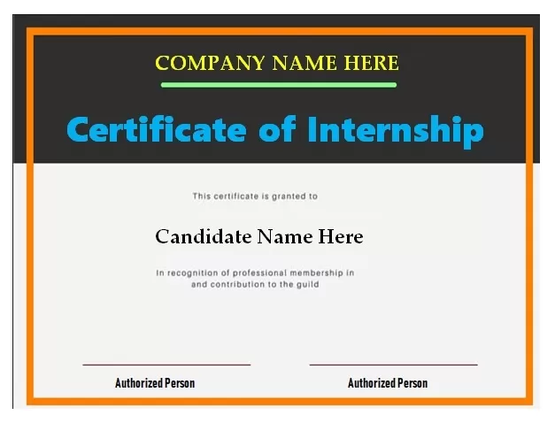 Internship Certificate Template