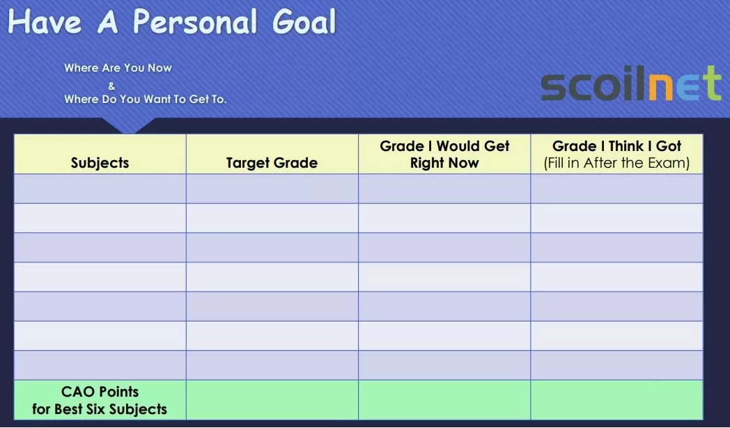 Revision Study Plan Template