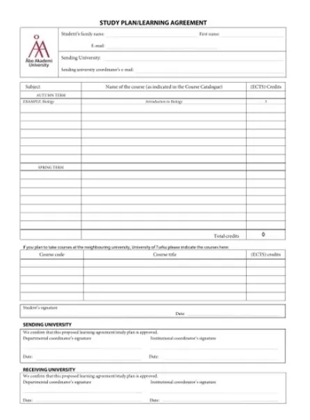 Study Planner Template